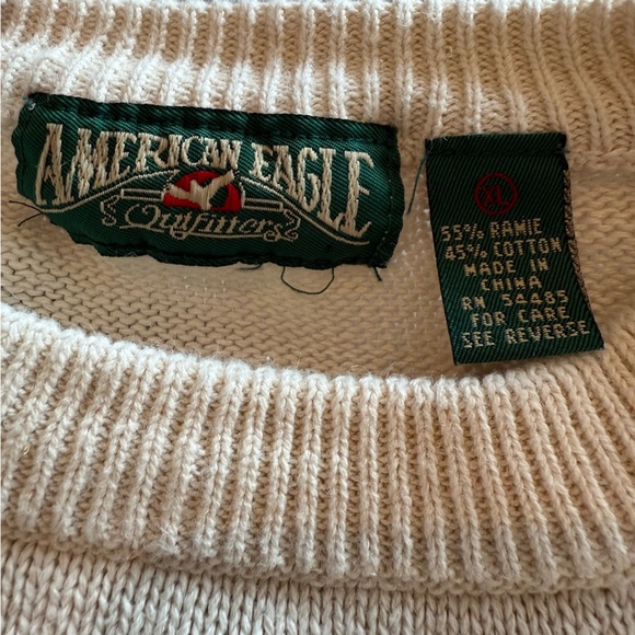 Vintage American Eagle Outfitters Yellow Crewneck Sweater Size XL - Picture 5 of 6